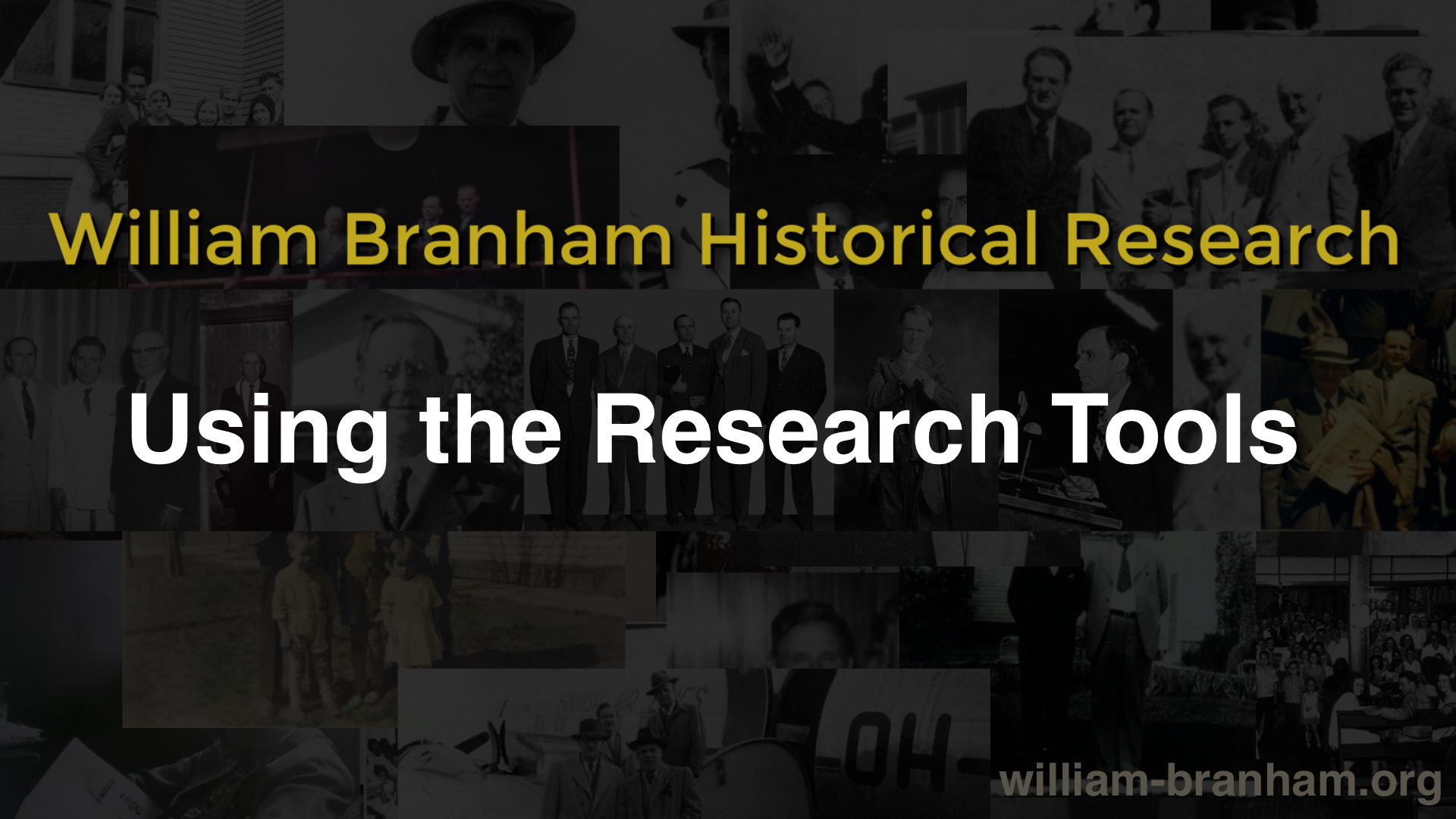 Using the Research Tools